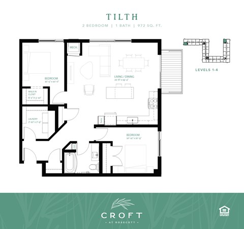 DRIBS Floor Plan at Croft at Rosecott, Rosemount, 55068